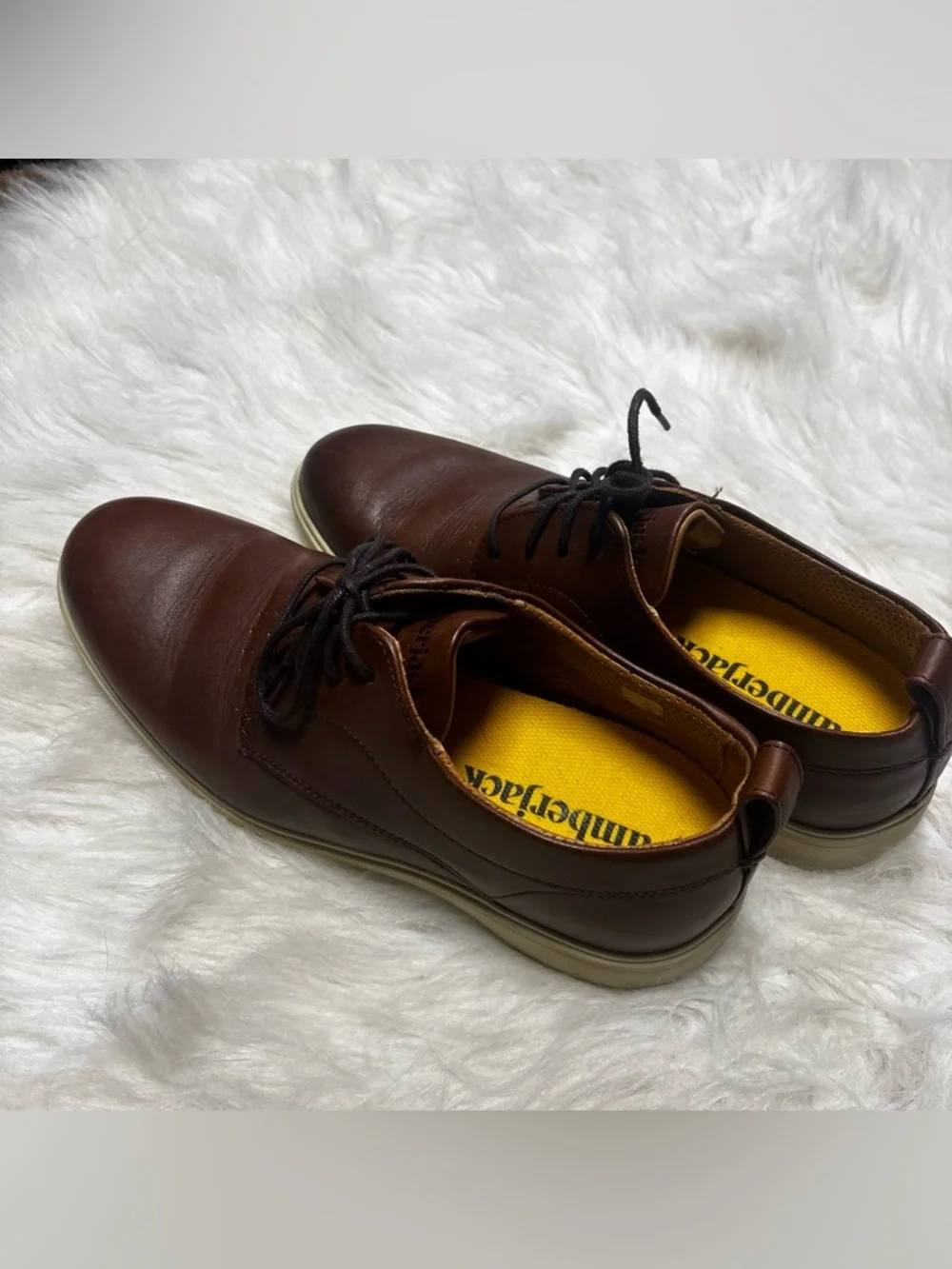 AmberJack Men’s Brown Leather Loafer Oxford Shoe size 7.5